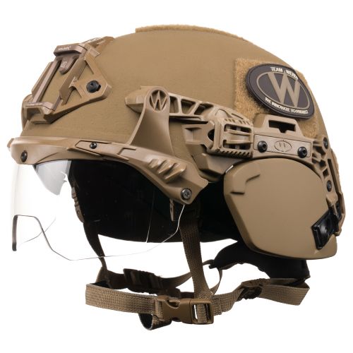 EXFIL Ballistic Ear Covers and EXFIL Ballistic Visor Coyote Brown #2